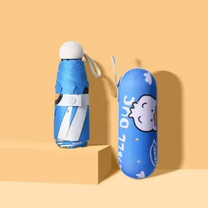 Mini paraguas de bolsillo estilo <span class=keywords><strong>romano</strong></span> para viaje, anti UV, resistente al viento y a la lluvia, ligero, plegable, portátil, para mujeres, hombres y adultos - Product Image 2