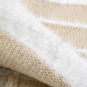 New Color Matching Women's Knitted Pile Heap Winter Fashion Brimless Beanie Hat Travel Woolen Cap - Product Image 4