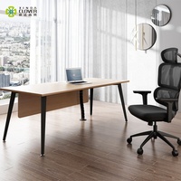 Petit bureau de direction contemporain en métal avec fonction extensible pour une utilisation moderne à la maison ou au bureau
