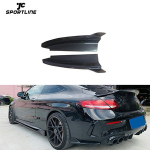 Lame de pare-choc arrière en Fiber de carbone, 2 pièces, pour mercedes-benz classe <span class=keywords><strong>C</strong></span> A205 C205 Sport C43 <span class=keywords><strong>AMG</strong></span> Sedan coupé 2015 — <span class=keywords><strong>2019</strong></span> - Product Image 1