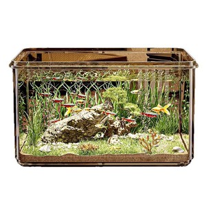 Aquarium rectangulaire <span class=keywords><strong>de</strong></span> bureau à haute transparence pour l'élevage <span class=keywords><strong>de</strong></span> poissons rouges et <span class=keywords><strong>de</strong></span> tortues, idéal comme décoration - Product Image 5