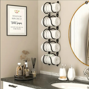 Étagère murale moderne pour la <span class=keywords><strong>maison</strong></span>, organisateur de panneaux perforés, support en métal, boîte à crochets, adhésif mural, étagère murale de cuisine, simple - Product Image 5