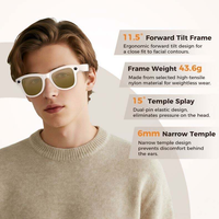 Gafas Inteligentes M02 Ultra M-E-T-A Negras con Cámara de 8MP, Asistente IA, Resistentes al Agua, Recargables, con Llamadas Telefónicas y Traducción