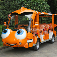 Nouveau design Navette touristique électrique de luxe de haute qualité sur le thème du poisson-clown avec batterie au plomb pour escalader les collines escarpées