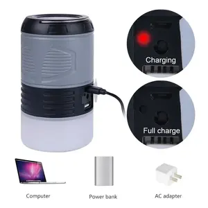 New Upgrade Solar USB Rechargeable Mosquito Killer UV Usb Waterproof Lantern Outdoor Repellent Light Kill Insect Trap