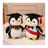 Pingouin en peluche moelleux de 22 cm, animal marin en peluche, pingouin pour cadeau de saison de remise des diplômes