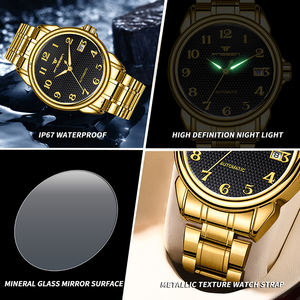 Reloj Mecánico de Lujo para Hombre Fngeen 6608, con Puntero Luminoso, Acrílico, Automático, Estilo Inglés, Resistente al Agua 3 ATM - Product Image 6