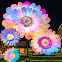 Installations lumineuses LED flottantes étanches en forme de lotus pour lacs, sites panoramiques et lanternes de festival aquatiques pour parcs