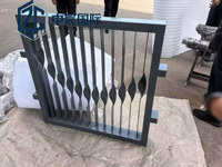Système de main courante d'escalier en acier galvanisé Zhongchen, garde-corps métallique étanche pour la sécurité des bâtiments intérieurs et extérieurs