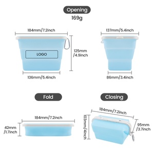 Wholesale BPA Free <strong>Collapsible</strong> Reusable Silicone Bags Eco-friendly Kitchen <strong>Storage</strong> <strong>Container</strong> for <strong>Food</strong> - Product Image 3
