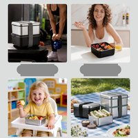 Boîte à lunch isotherme en acier inoxydable 304 grande capacité, avec couvercle en PP et conception anti-fuite, idéale pour le bureau et le camping – Vente en gros usine