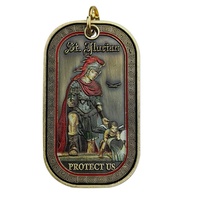 Plaque de médaille d'identification pour chien en alliage émaillé poli, style tribal, or antique, personnalisable, directement de l'usine