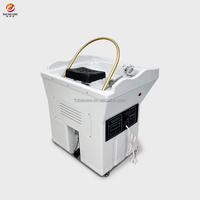 Bac à shampoing mobile en céramique moderne pour salon de coiffure, avec réservoir d'eau de 60 L, blanc, portable, pour utilisation dans la salle de bain