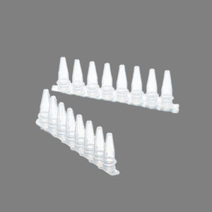 Tampas Ópticas Transparentes Redondas para Tubos <span class=keywords><strong>PCR</strong></span> de Oito Tubos, Compatíveis com Máquinas <span class=keywords><strong>PCR</strong></span>, Consumíveis Plásticos Descartáveis para Testes - Product Image 1