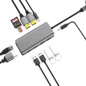 Amazon modello di tendenza USB 3.0 thunderbolt 3 multiporta usb c dongle e hub per macbook serie 12 porte PD di ricarica