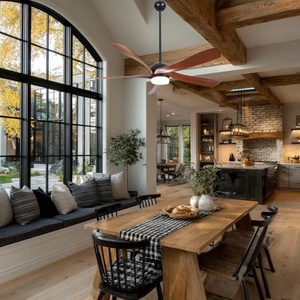 พัดลมเพดานทันสมัยขนาด5นิ้วพร้อมใบพัด ABS และตัวโคมไฟเหล็ก DC มอเตอร์ควบคุมระยะไกลสำหรับห้องนั่งเล่น - Product Image 5