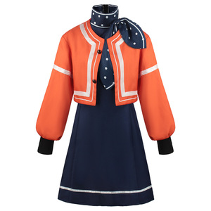 Costume de cosplay Star Antimony : Veste orange, robe marine, chapeau, écharpe, lunettes de soleil, accessoire pomme, chaussettes rouges pour jeu de rôle anime - Product Image 2