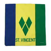 Bandana en coton doux coupe-vent à séchage rapide, motif drapeaux Cuba, Jamaïque, Haïti, Saint-Vincent – Foulard carré de haute qualité, cache-cou – Vente en gros