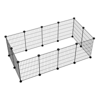 Parc de jeu pliable DIY pour animaux de compagnie, enclos métallique, niche pour chien, espace d'entraînement pour chiots et chatons, fournitures pour chiens, cage pour lapins et cochons d'Inde