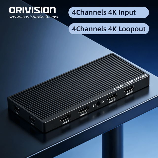 4 Channels 4K60 HDMI Capture Card 4 in 1 Out HDMI UVC USB Video Capture Card With 4 Channels HDMI Loopout