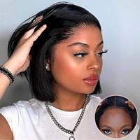Perruque Lace Front HD Brésilienne, Dentelle Transparente, Cheveux Humains 100% Vierge Remy, Cuticules Alignées, Frontale Droite Naturelle 13x4