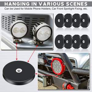 Imán recubierto <span class=keywords><strong>de</strong></span> goma D43 D55 D66 D88mm <span class=keywords><strong>con</strong></span> rosca M6 M8, Base <span class=keywords><strong>de</strong></span> imán <span class=keywords><strong>de</strong></span> neodimio, para tiras <span class=keywords><strong>de</strong></span> luz LED y marcos <span class=keywords><strong>de</strong></span> matrícula - Product Image 5