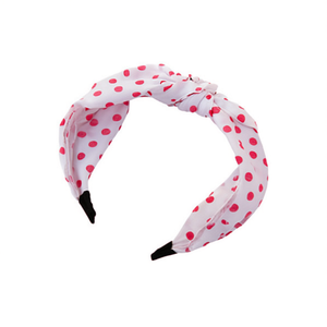 Bandeau à pois Angelina avec nœud, largeur 3 cm, réglable, pour femmes et filles, accessoire de mode - Product Image 4