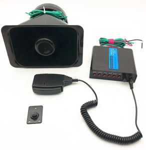 100W 6 tons moto voiture Van camion haut-parleur sirène sonore <span class=keywords><strong>klaxon</strong></span> 130db avec micro corne forte sirène <span class=keywords><strong>pompier</strong></span> Ambulance haut-parleur - Product Image 2