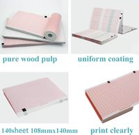Consommables de qualité médicale, rouleau de papier graphique thermique simple de 80 mm pour CTG, ECG, EKG, électrocardiographe, enduit chimiquement BPL, blanc