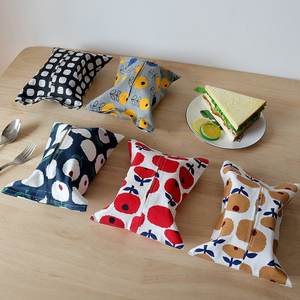 Caja de pañuelos de algodón con estampado de estilo japonés, diseño nórdico, portátil, para uso en casa y en el coche - Product Image 2