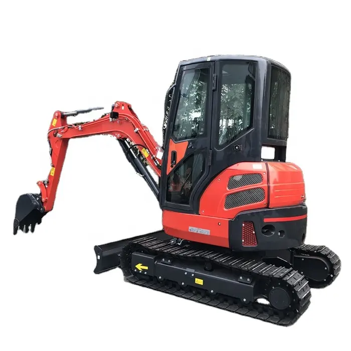 china 3.0 ton hydraulic crawler mini excavator 3000kg small digger with cabin for sale