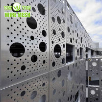 Commerce Bâtiment En Aluminium Découpe Laser Mur Revêtement Décoration En Aluminium Placage Ventilé Façade Rideau Mur Conception
