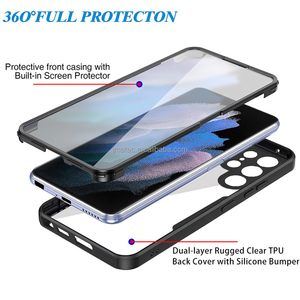 Funda Protectora 360° a Prueba de Golpes, Transparente, Suave, para <span class=keywords><strong>Pantalla</strong></span> Delantera y Trasera, para Samsung Galaxy S24 Ultra, S23, A13, A32, A51, S26 Ultra - Product Image 2