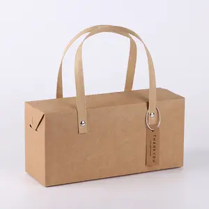 kraft paper bag tote for gift brown craft paper with paper handle