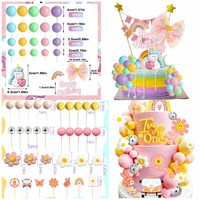 Glänzende Schaumstoffball-Kuchendekoration-Set mit Mini-Ballons für Abschlussfeiern, Halloween, Hochzeiten & Kuchendekorationszubehör