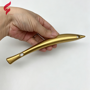 Custom New Design High-end Zinc Alloy Die-cast Bag Handle Woven Bag Decorative Metal Handles <strong>Sardine</strong>-shaped Handheld Grips - Product Image 5