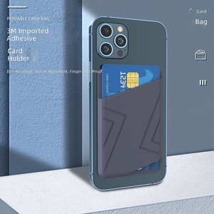 Porte-cartes en silicone avec dos adhésif et fixation magnétique – Organisateur de style portefeuille pour utilisation au lit – Cartes bancaires/de crédit/de transport - Product Image 1