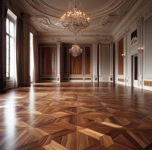 Đen óc chó vuông nghệ thuật khảm Composite sàn gỗ sàn gỗ rắn cho phòng khách phòng ngủ dưới sàn sưởi ấm - Product Image 1