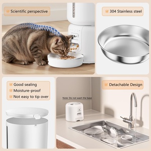 4L Waterproof <b>Smart</b> Pet Feeder <b>WiFi</b> <b>Camera</b> Dual Power Timed Programmable OEM ODM Automatic Cat Dog Food Dispenser - Product Image 6