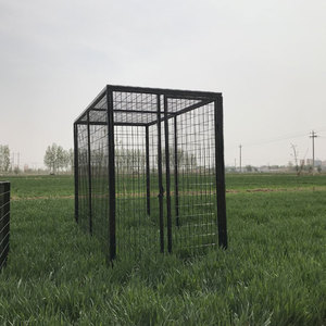 Black Galvanized Steel <strong>Dog</strong> <strong>Kennel</strong> Larger Wire Mesh Pet Cage Carrier for Indoor Use <strong>Heat</strong> Treated Yard Fence for Larger <strong>Dogs</strong> - Product Image 3