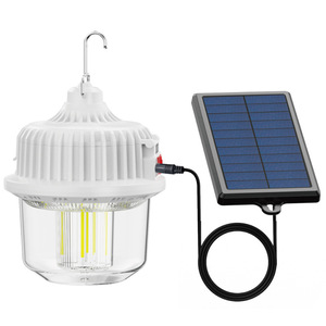 Solar <b>Camping</b> <b>Lantern</b> <b>Led</b> Light Rechargeable Outdoor <b>Camping</b> Lamp With Solar Panel For Night Market And Emergency Use - Product Image 1