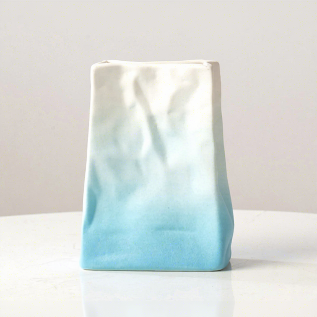 Sac en papier dégradé bleu-petit