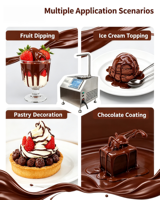 Fontaine à chocolat et équipement de service de snacks professionnels : Distributeur et machine à faire fondre