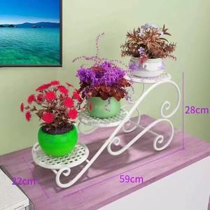 Hanging <b>Basket</b> Iron <b>Plant</b> Holder Round Wall Mounted <b>For</b> Balcony Indoor Use - Product Image 4