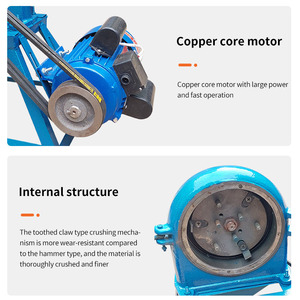 Máquina trituradora pulverizadora de polvo de alimentos de trigo y maíz de grano de hierro fundido eléctrica nueva de 220V para procesamiento de alimentos de granja - Product Image 5