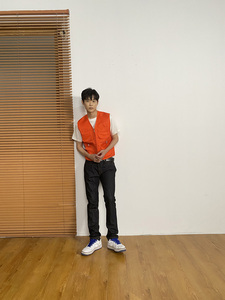 Chaleco de lona reversible informal de otoño con cremallera para hombre, chaleco multibolsillos de pesca de poliéster 100% para exteriores - Product Image 5