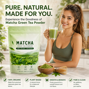 Fibra Dietética de Alta Calidad, Té Verde Matcha Orgánico Puro en Polvo, Antioxidante, Refuerzo Inmunológico, Empaque Personalizable, 5g por Porción - Product Image 3