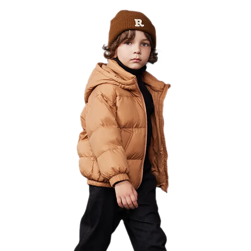 Nylon waterproof fabric winter warm clothes children's down jacket coat puffer down jacket for kids' outdoor wear