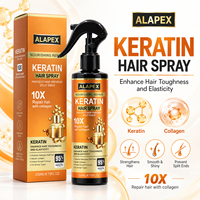 Lotion capillaire 250 ml, traitement réparateur à la kératine, spray avec collagène pour cheveux faibles et abîmés, soutien de la force des cheveux, texture lisse