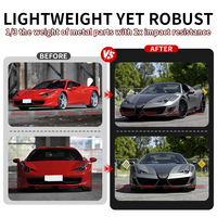 Pièces automobiles de qualité supérieure, demi-carbone, mise à niveau vers le style MSY, pare-chocs avant, capot moteur pour Ferrari 458